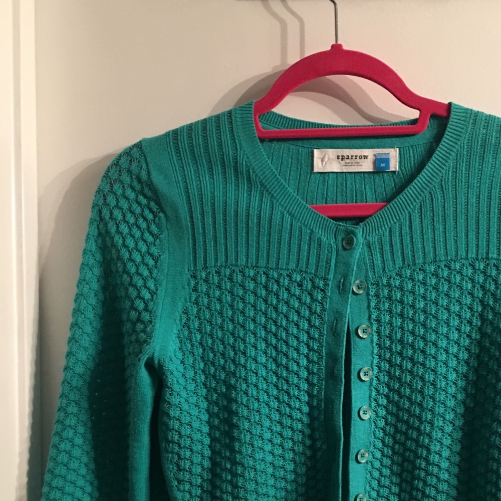 Green Sparrow cardigan from Anthropology size M